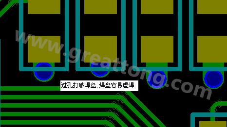 PCB設計案例分析：過孔破焊盤，造成SMT虛焊