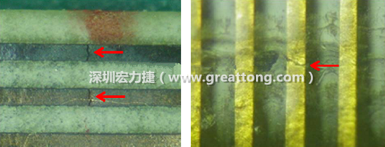 如果擔(dān)心這個(gè)方法可能對弄斷銅箔線路，也可以試著將銅箔線路旁沒有銅箔的位置切開，然后試著撕開剝離外層護(hù)膜(cover film)，達(dá)到相同的目的